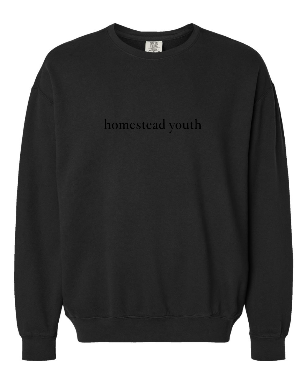 Youth - Black tone on tone Crew Sweatshirt